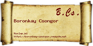 Boronkay Csongor névjegykártya