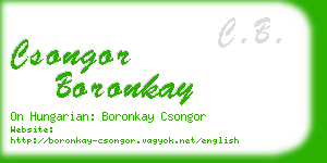 csongor boronkay business card